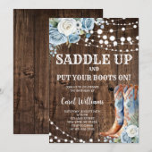 Western Cowgirl Verjaardagsfeest Kaart (Voorkant / Achterkant)
