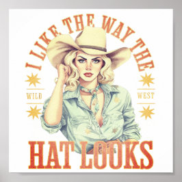  Western cowgirl zoals het Pet Wild West Poster