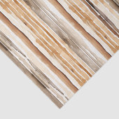 Western Cream Brown Stripes Verjaardag Tissuepapier (Detail)
