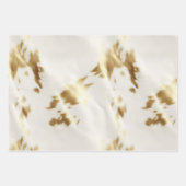 Western Cream Wit Goud Koeienhuid Inpakpapier Vel (Voorkant 3)