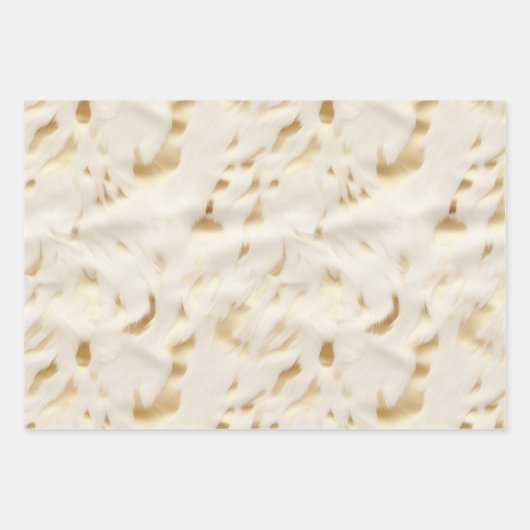 Western Cream Wit Goud Koeienhuid Inpakpapier Vel (Voorkant)