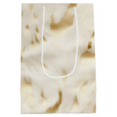 Western Cream Wit Goud Koeienhuid Medium Cadeauzakje (Achterkant)