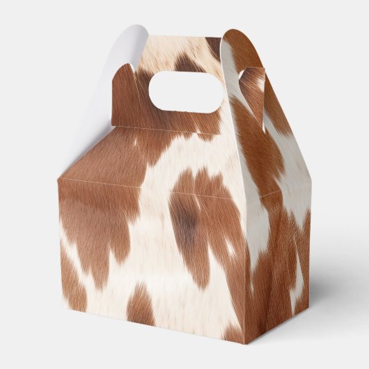 Western crème bruin Koeienhuid Bedankdoosjes (Achterkant)