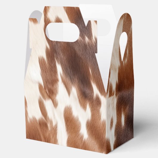 Western crème bruin Koeienhuid Bedankdoosjes (Geopend)