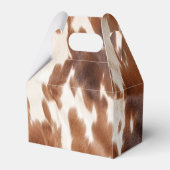 Western crème bruin Koeienhuid Bedankdoosjes (Voorkant Zijde)
