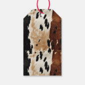 Western crème bruin Koeienhuid Cadeaulabel (Achterkant)