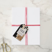 Western crème bruin Koeienhuid Cadeaulabel (Met Touw)