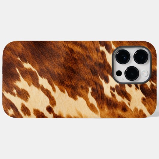 Western crème bruin Koeienhuid Case-Mate iPhone Case (Achterkant (horizontaal))
