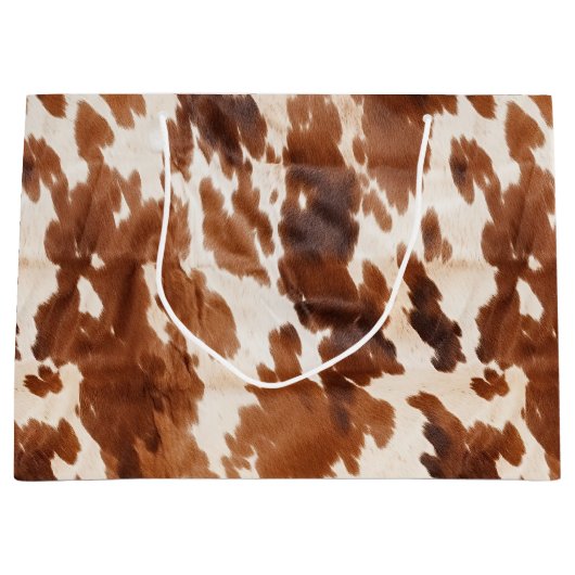 Western crème bruin Koeienhuid Groot Cadeauzakje (Voorkant)