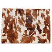 Western crème bruin Koeienhuid Groot Cadeauzakje (Achterkant)