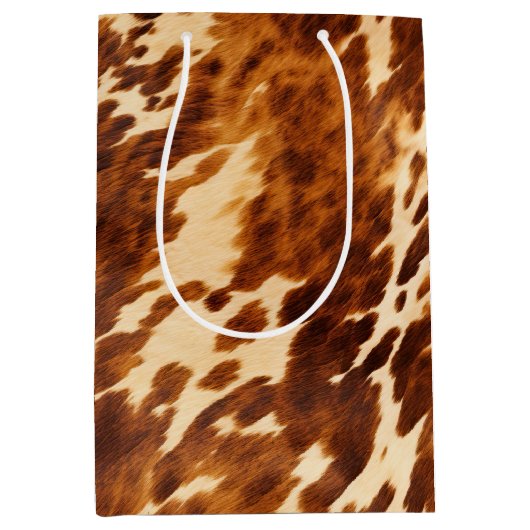 Western crème bruin Koeienhuid Medium Cadeauzakje (Voorkant)