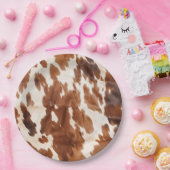 Western crème bruin Koeienhuid Papieren Bordje (Feest)