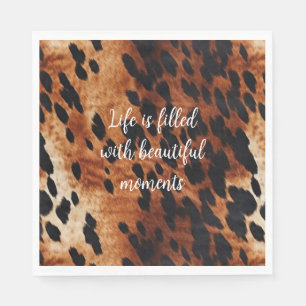 Western crème bruin zwart Koeienhuid Servet