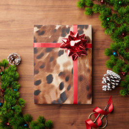 Western crème gevlekt bruin zwart Koeienhuid Cadeaupapier