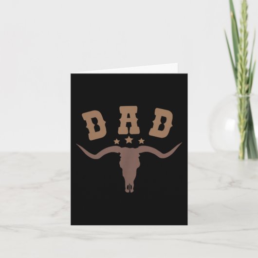 Western Dad First Second Birthday Cowboy Family Ma Kaart (Voorkant)
