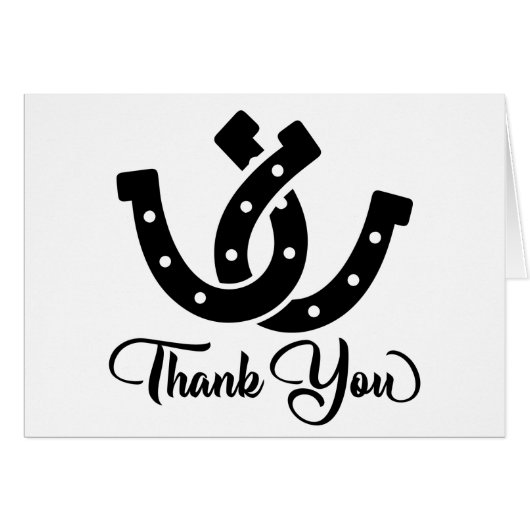 Western Dank je Hoefijzer Land Weddenschap Zwart (Voorkant Horizontaal)