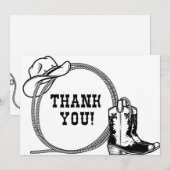 Western dank u bedankkaart (Voorkant / Achterkant)