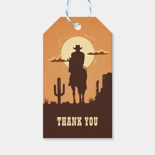 western dank u cadeaulabel (Voorkant)