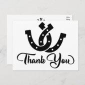 Western Dank u Cowboy Boot Country Wedding Briefkaart (Voorkant / Achterkant)