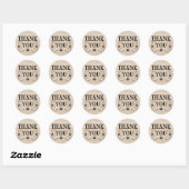 Western dank u hout land bruiloft cowboylaars ronde sticker (Vel)