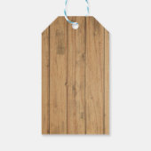 Western dank u paard hout bruiloft land cadeaulabel (Achterkant)