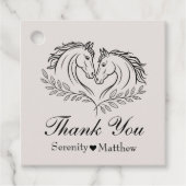 Western Dank u Rustic Horse Country Wedding Bedankjes Labels (Voorkant)