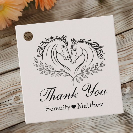 Western Dank u Rustic Horse Country Wedding Bedankjes Labels