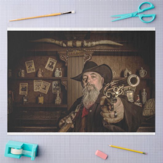 Western DE BARREL Decoupage Tissuepapier (Craft)