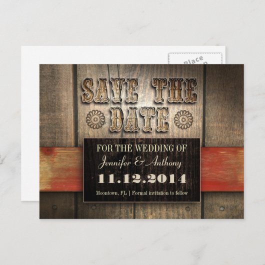 western De datum briefkaarten opslaan (Voorkant / Achterkant)