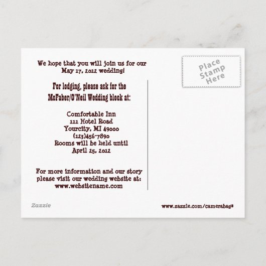 Western De datum opslaan Briefkaart (Achterkant)