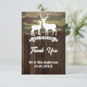 Western de jacht is over bruiloft foto bedankkaart (Staand voorkant)