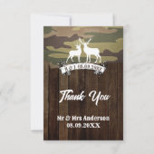 Western de jacht is over bruiloft foto bedankkaart (Voorkant)