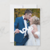 Western de jacht is over bruiloft foto bedankkaart (Achterkant)