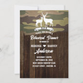 Western de jacht is over bruiloft repetitie diner kaart (Voorkant)