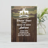 Western de jacht is over bruiloft repetitie diner kaart (Staand voorkant)