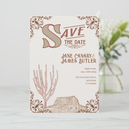 Western De Kaart Datum opslaan (Staand voorkant)