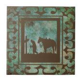 Western decor Praying Cowboy Tile Tegeltje (Voorkant)