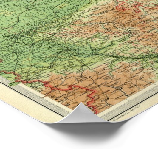 Western deel Duitsland Poster (Hoek)