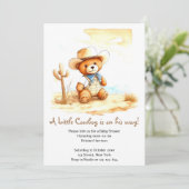  Western Delight Cowboy Baby shower Kaart (Staand voorkant)