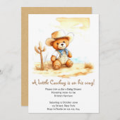  Western Delight Cowboy Baby shower Kaart (Voorkant / Achterkant)