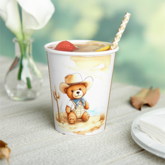  Western Delight Cowboy Baby shower Papieren Bekers (Insitu)