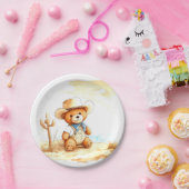  Western Delight Cowboy Baby shower Papieren Bordje (Feest)
