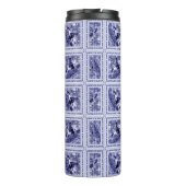 Western Denim Blue Delft Tile - Thermal Tumbler Thermosbeker (Achterkant)