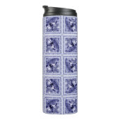 Western Denim Blue Delft Tile - Thermal Tumbler Thermosbeker (Geroteerd rechts)