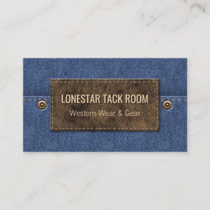 Western Denim Blue   Lederen Label Landenbedrijf