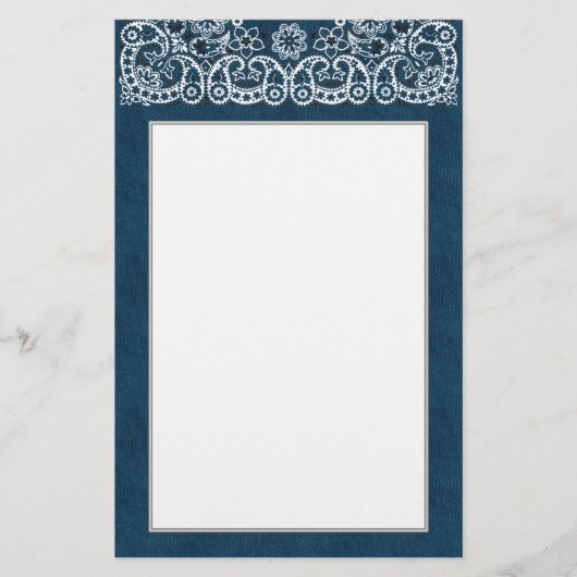 Western Denim en Bandana Briefpapier (Voorkant)