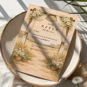 Western Desert Arch Wedding RSVP Kaartje