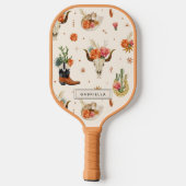 Western Desert Cactus Cowboy Pet Gepersonaliseerde Pickleball Paddle (Achterkant)