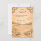 Western Desert Canyon Bruiloft RSVP Kaartje (Voorkant)