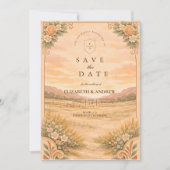 Western Desert Canyon Bruiloft Save The Date (Voorkant)